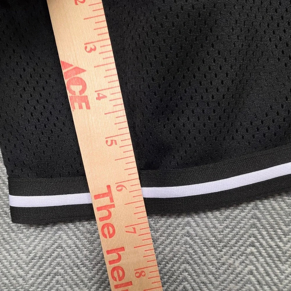 Old Navy Active Boy Black Mesh Basketball Shorts XL 14-16 Striped Hem Breathable